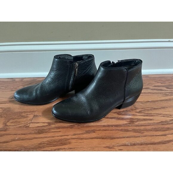 Sam Edelman Black Leather Booties - Picture 1 of 9